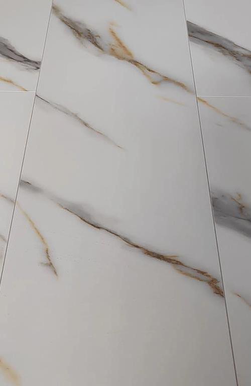 SPC ламинат Stone Floor Бело-золотой мрамор DC833 MР
