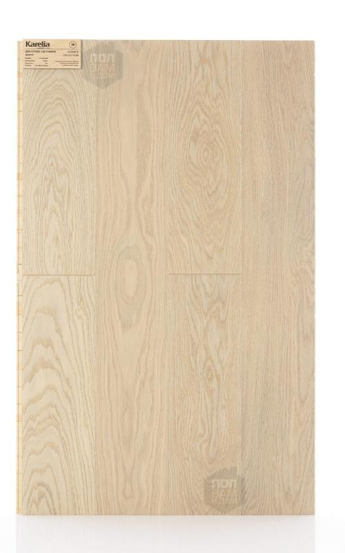 Паркетная доска Karelia Дуб 4 STORY 138 TENDER WHITE