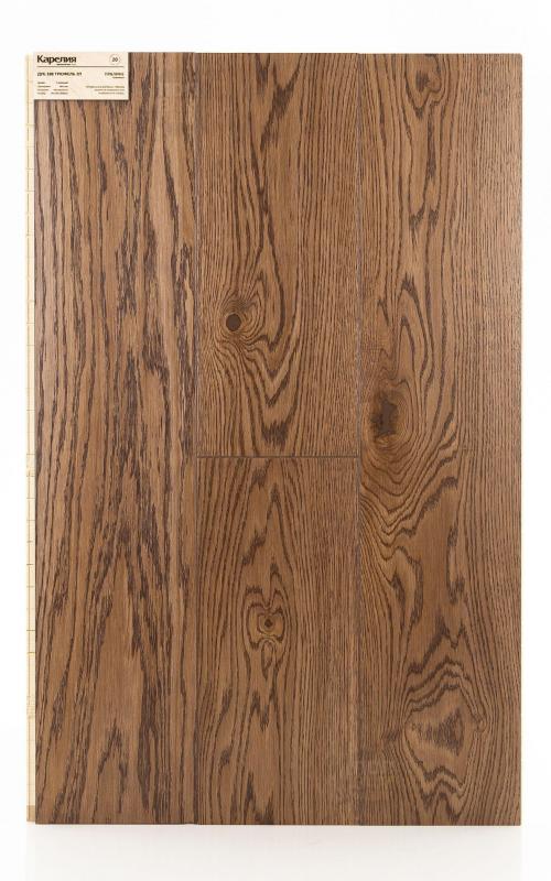 Паркетная доска Karelia Дуб 188 Трюфель матовый лак 1п